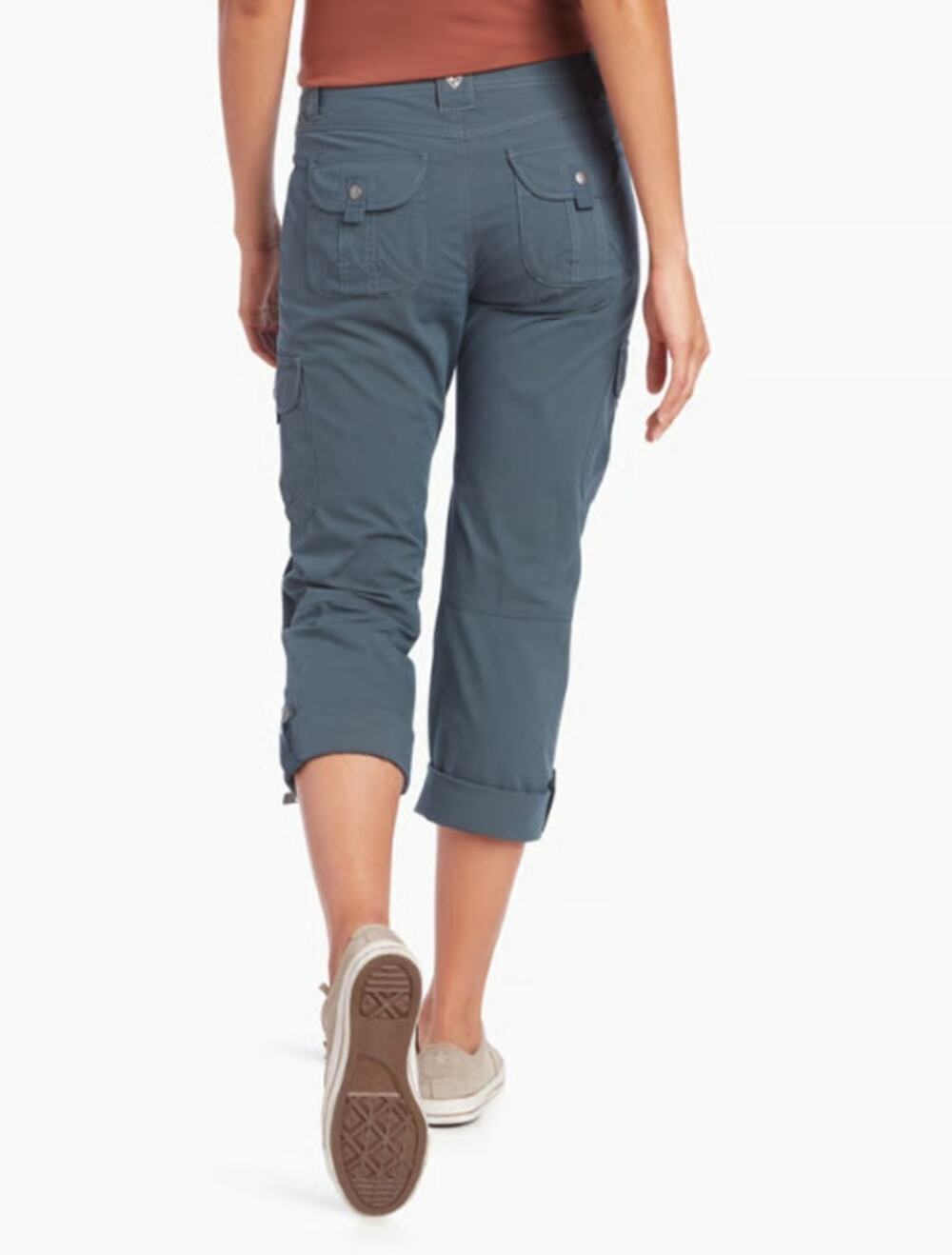 Kuhl Splash Roll Up Pant Woman's Blue 8 Long Hiking Outdoors